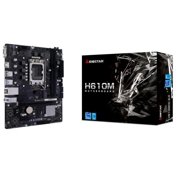 Placa-Mãe Biostar H610MHC 2.0 Intel LGA 1700 DDR4 HDMI VGA M.2 USB 3