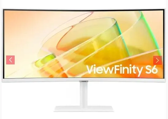 Monitor LED Curvo 34" Samsung S6 LS34C654TANXGO Branco