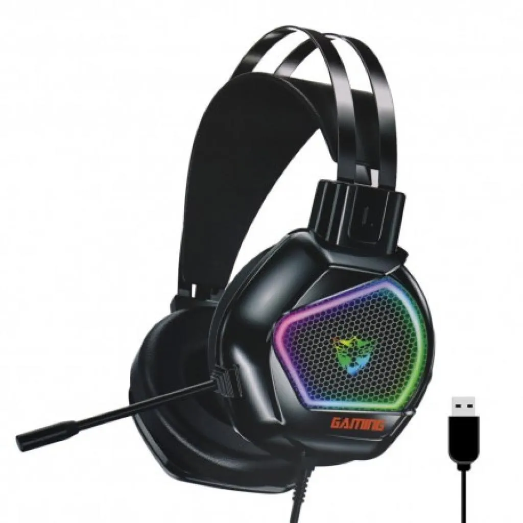 Fone De Ouvido Gamer Satellite AE-301 Rgb Com Microfone