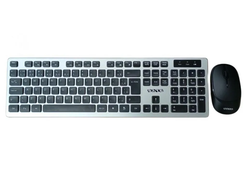 Tec USB Satellite AK761G Com Mouse Sem Fio Preto