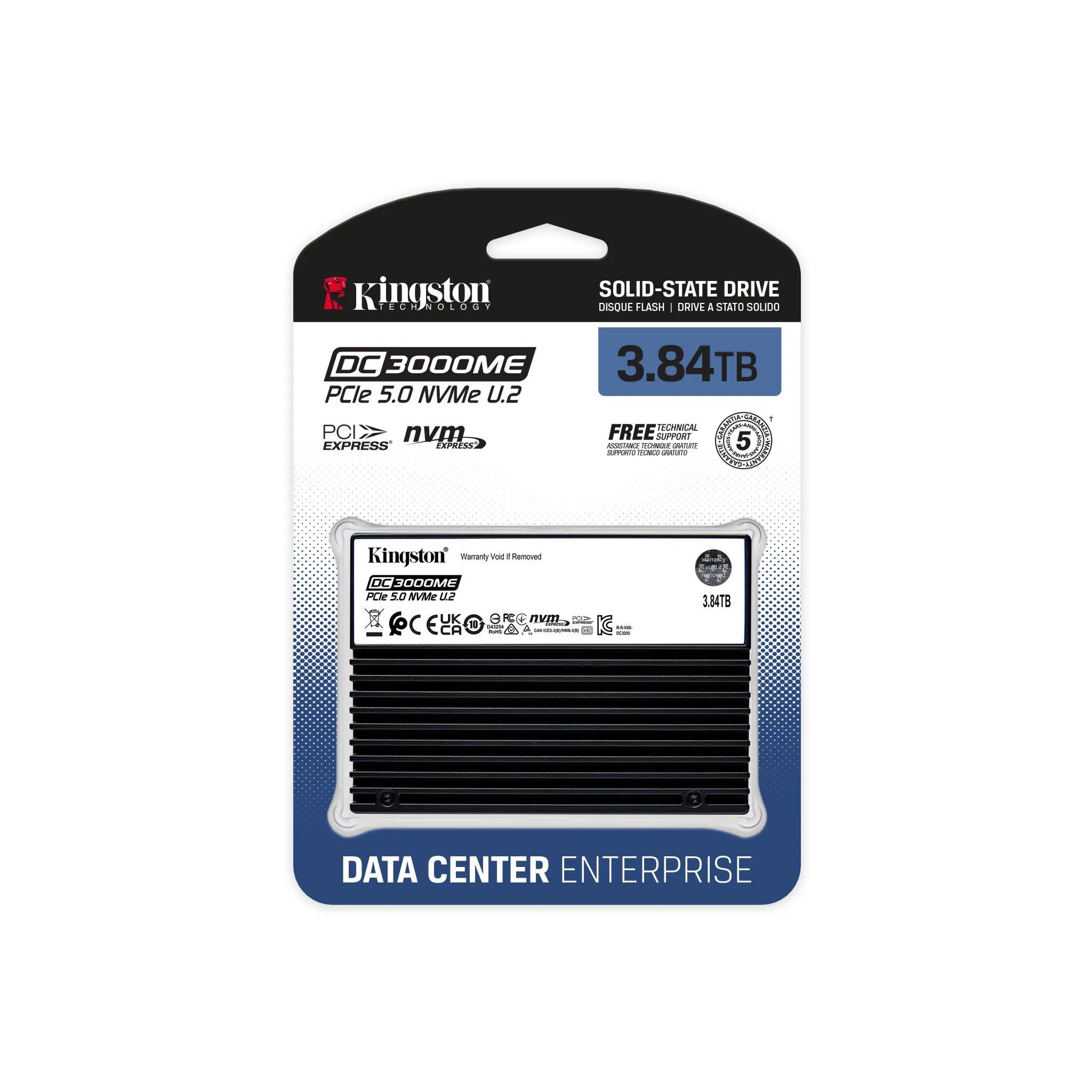 HD SSD U.2 3.84TB Kingston SEDC3000ME/3T8 Nvme