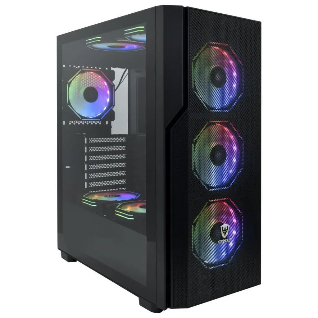 Gabinete Satellite K31 Preto Com 8 Coolers E-Atx