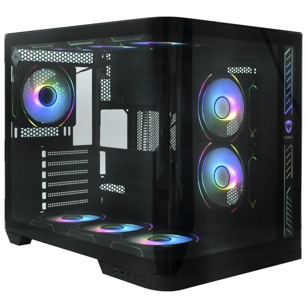 Gabinete Satellite K910 Preto Com 9 Cooler ATX/M-ATX/ITX