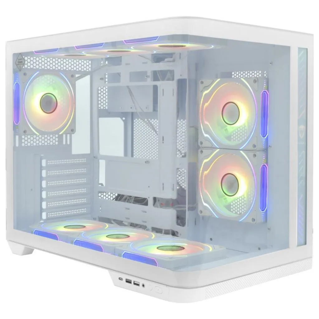 Gabinete Satellite K911 Branco Com 9 Coolers ATX/M-ATX/ITX