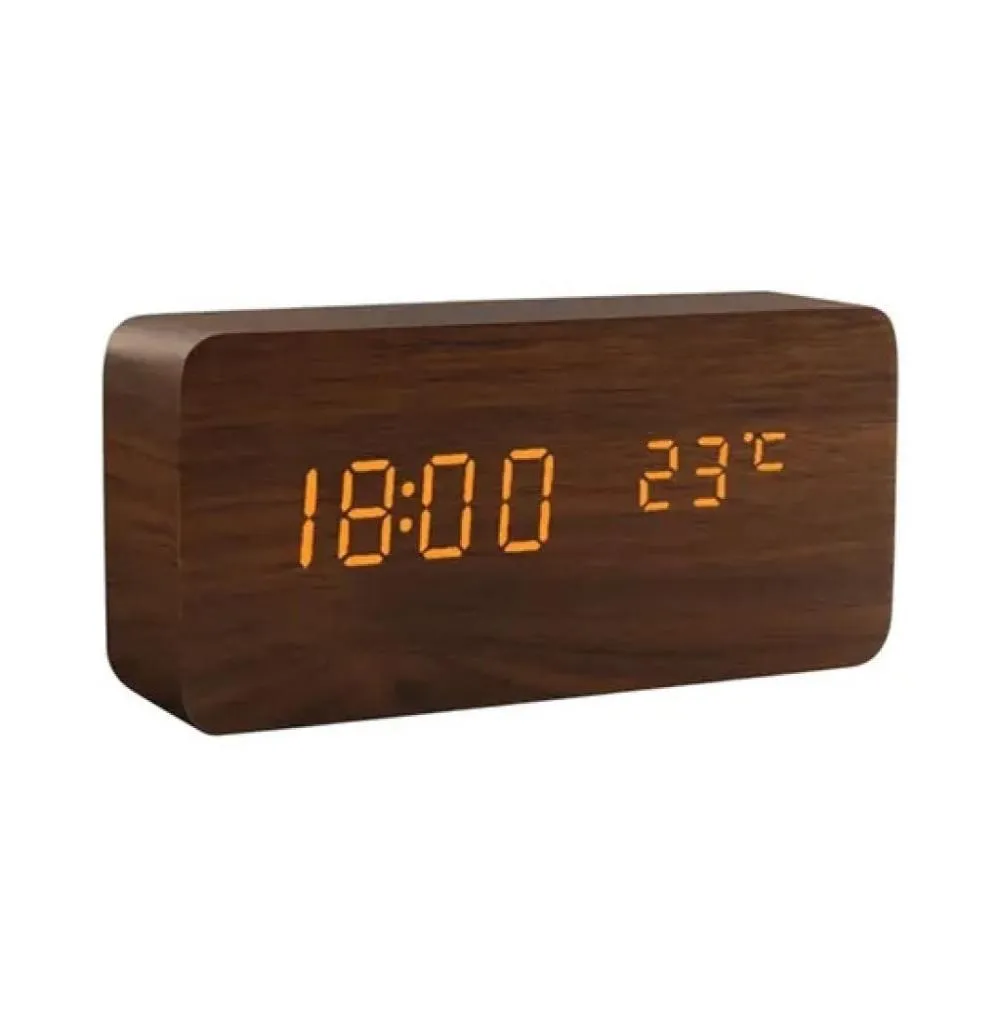 Relogio Digital Despertador Sate ac-t23 Marron