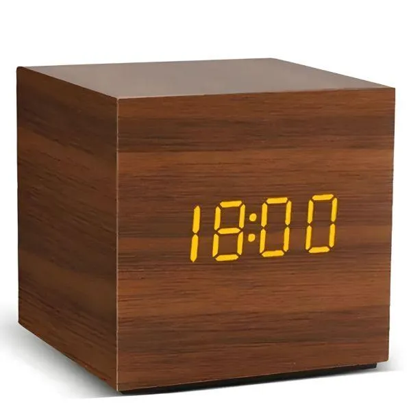 Relogio Digital Despertador Sate ac-t33 Marrom