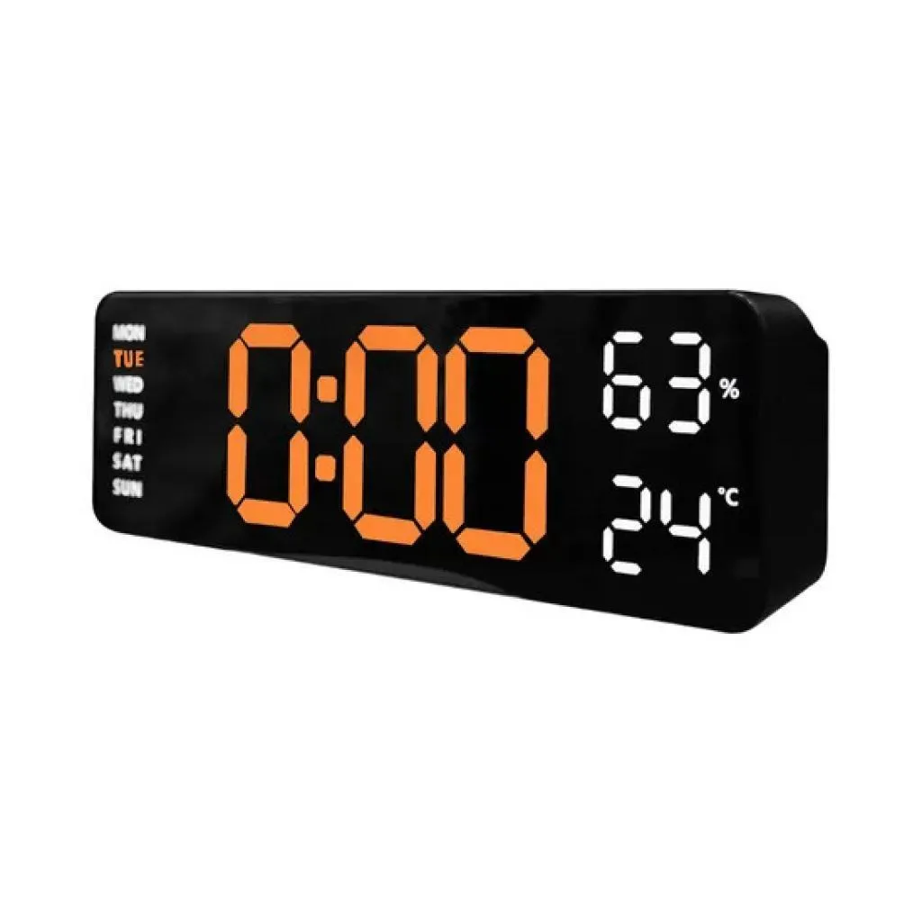 Relógio Digital Despertador SATE ac-t6861 Orange Satellite