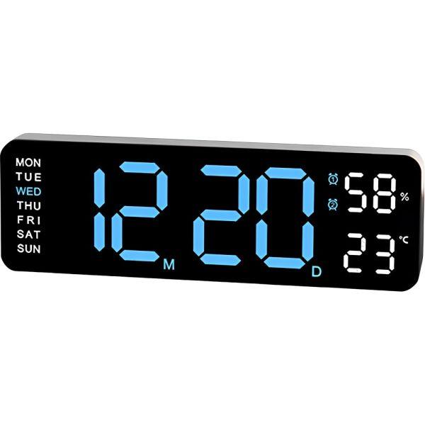Relógio Digital Despertador SATE ac-t6863 Azul Satellite