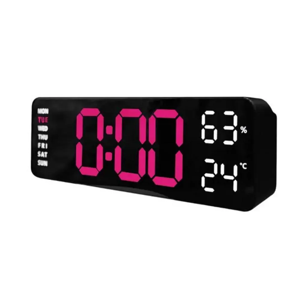 Anúncio: Relógio Digital Despertador SATE ac-t6864 Rosa Satellite
