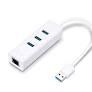Adaptador USB-C Para Rede RJ45 Tp-Link UE330C Gigabit Com 3 Portas USB 3.0