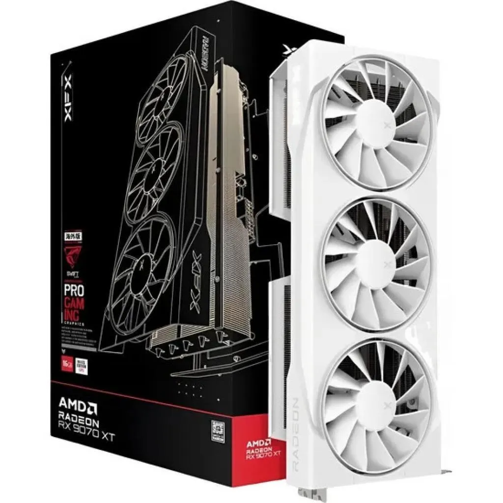 Placa De Video 16GB EXP. RX-9070XT Xfx Swift Gaming Ed.White RX-97TSWF3W9