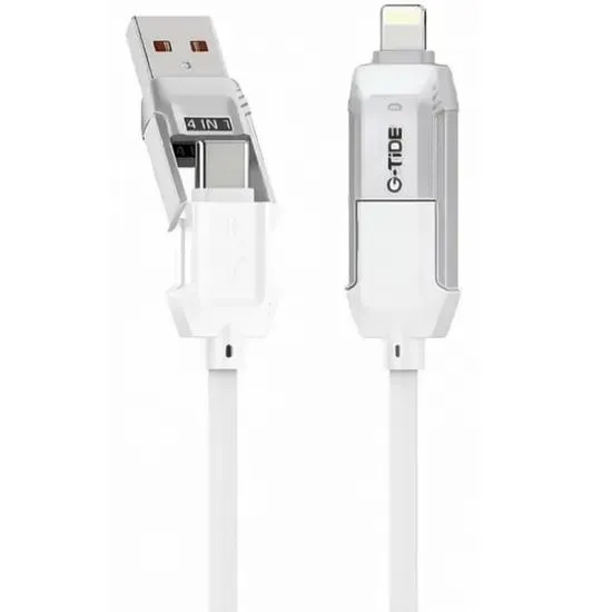 Cabo Celular G-Tide 1.5M 4X1 USB+USB-C+Light BR