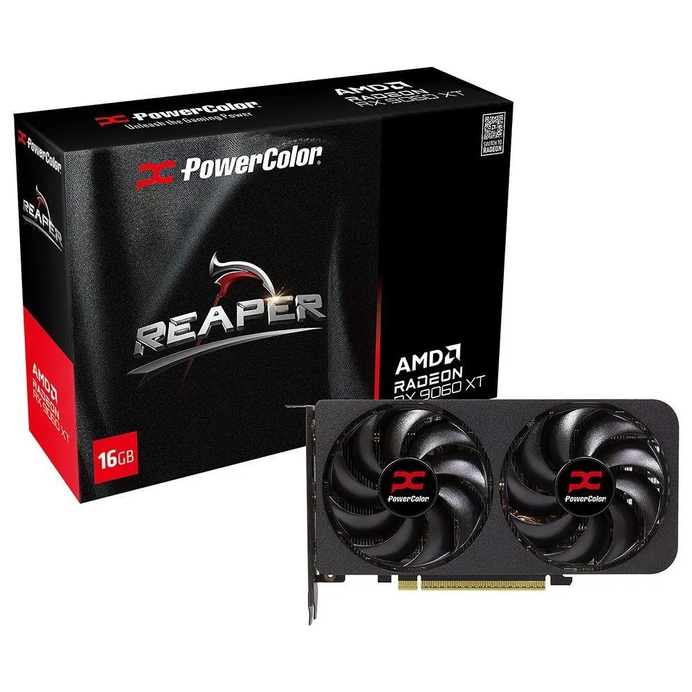 Placa de Video 16GB EXP. RX-9060XT Powercolor Reaper RX9060XT 16G-A