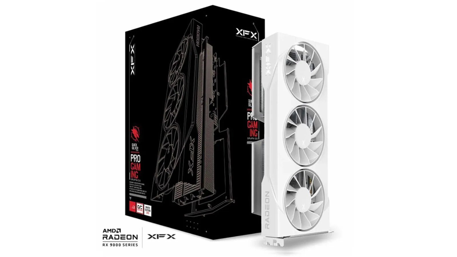 Placa de Video 16GB EXP. RX-9060XT XFX Swift Triple OC White RX-96TS316W7