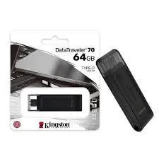 Pen Drive 64gb Kingston Dt70 Usb-C Preto