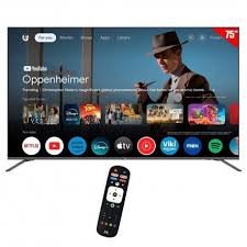 TV Qled 75" Mtek MKQ75FSGU 4K Smart Google Wi-Fi Bluetooth