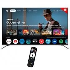 TV Qled 75" Mtek MKQ75FSGU 4K Smart Google Wi-Fi Bluetooth