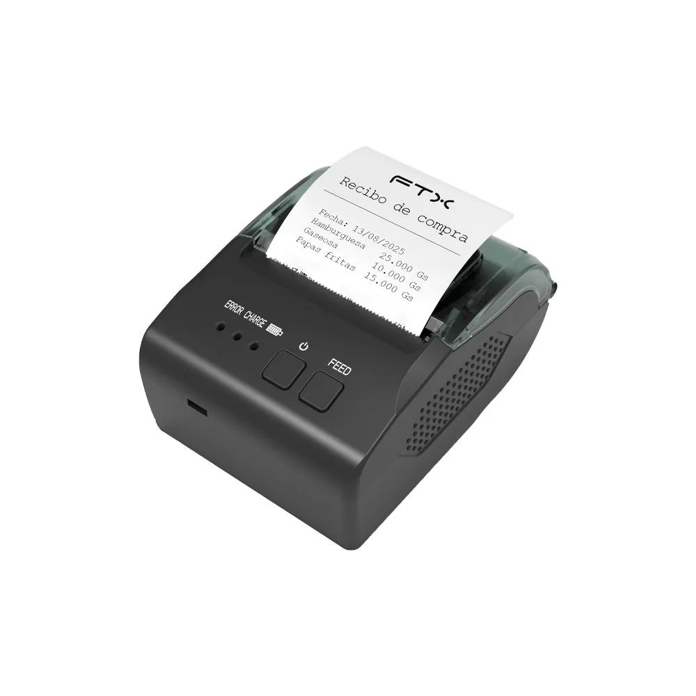 Impressora Térmica Portátil Ftx TDR058BT 2" USB E Bluetooth