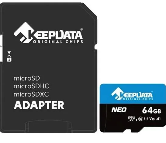 MEMORY SD MICRO 64GB KEEPDATA NEO A1 V10 95MB