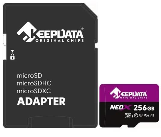 Anúncio: Memory SD Micro256GB Keepdata Neox A1 V30 95MB