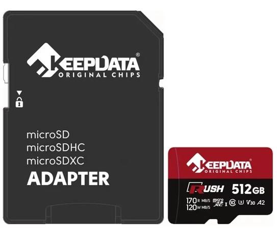 Anúncio: Cartão Microsd 512GB Keepdata Rush A2 V30 170MB/s