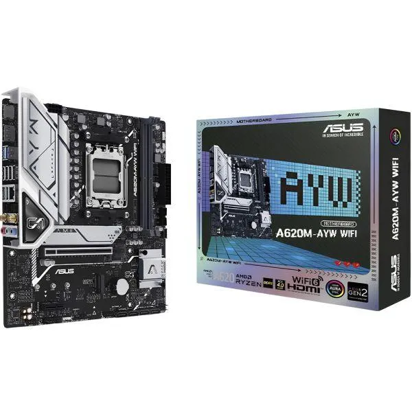 Anúncio: Placa Mãe Amd AM5 Asus A620M-AYW WIFI Micro Atx DDR5