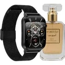 Relogio G-Tide S6 Preto Bt + Ambos Perfume