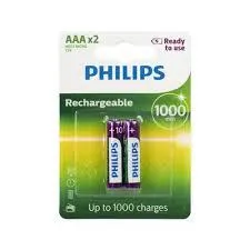 Pilha Recarregavel Philips AAA 1000MAH C/2