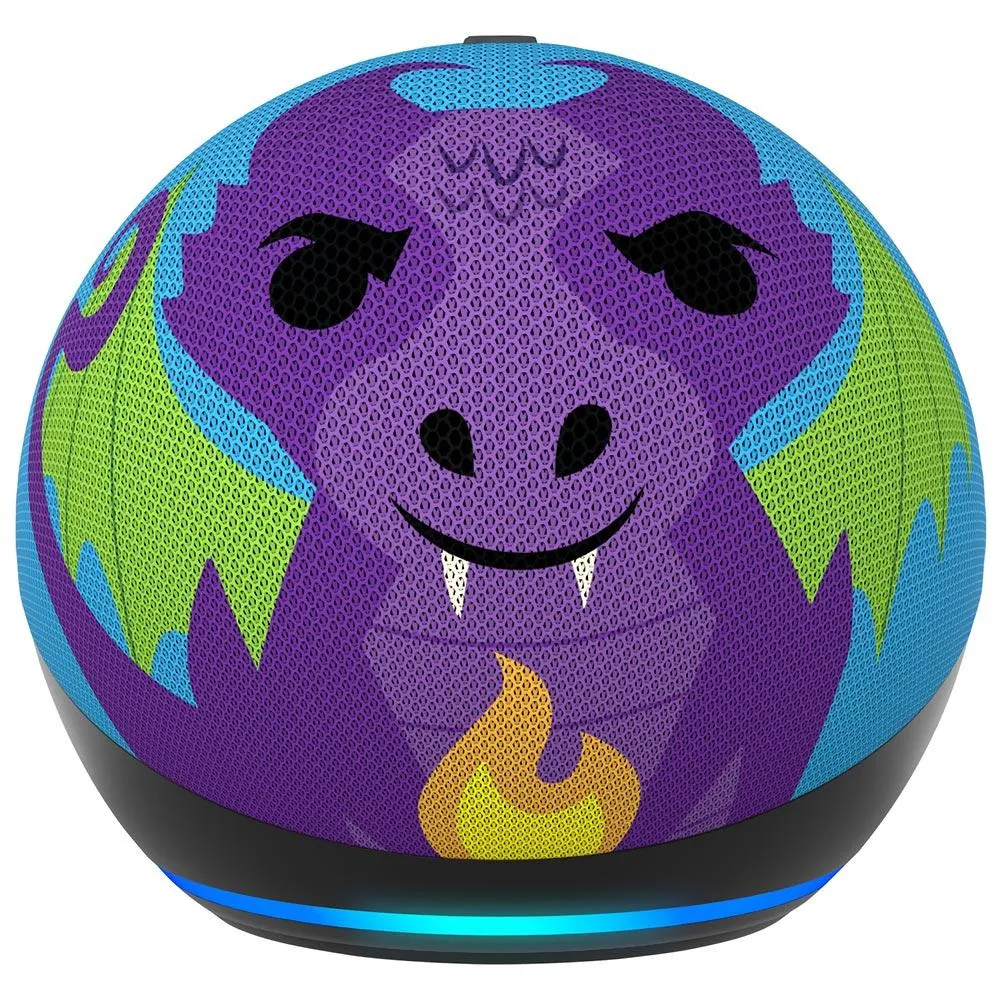 Caixa De Som Amazon Echodot Kids 5TH Dragao