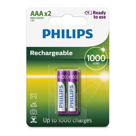 Pilha Recarregavel Philips AAA 1000MAH C/4