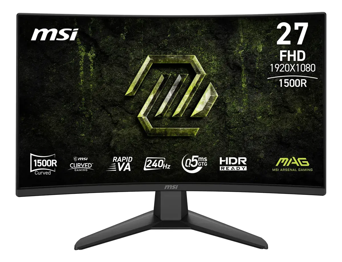Monitor Gamer Msi Mag 274cf X24 27pol Curvo 240hz Fhd Metallic Black