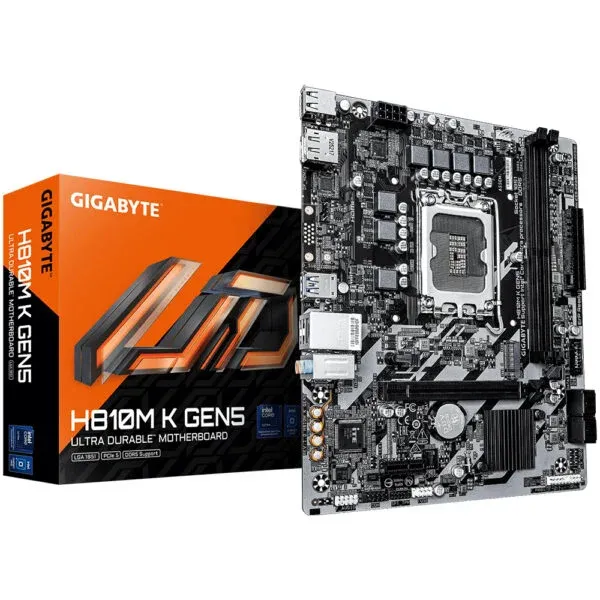 Placa-Mãe Gigabyte Intel H810 LGA 1851 DDR5 - H810M K