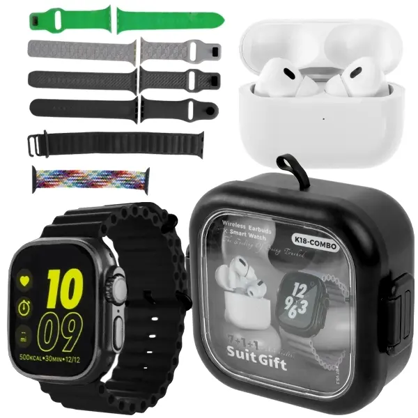 RELOGIO K18 COMBO SMART WATCH PRETO