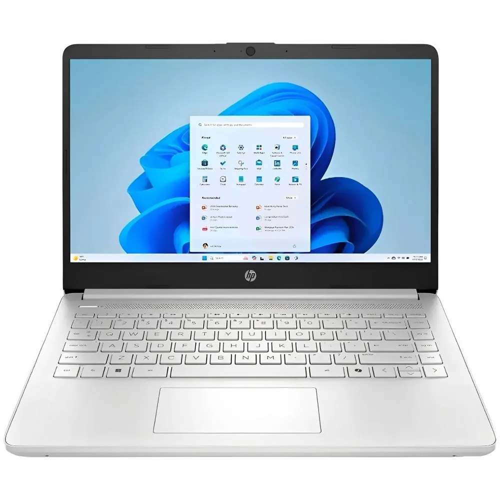 Notebook HP 14-DQ6101DX Intel Celeron N150 / Tela HD 14.0" / 4GB de RAM / 128GB UFS / W11 - Prata