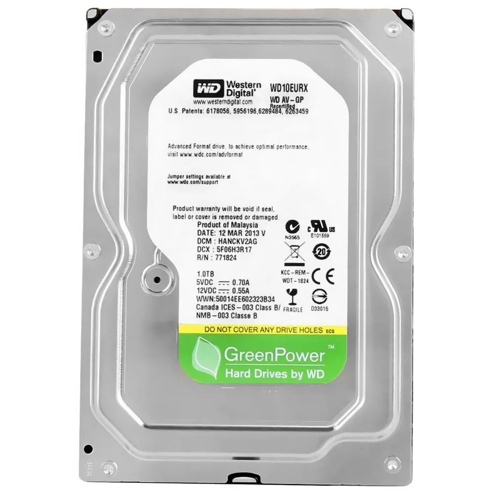 HD Sata3  1TB WD WD10EURX Pull