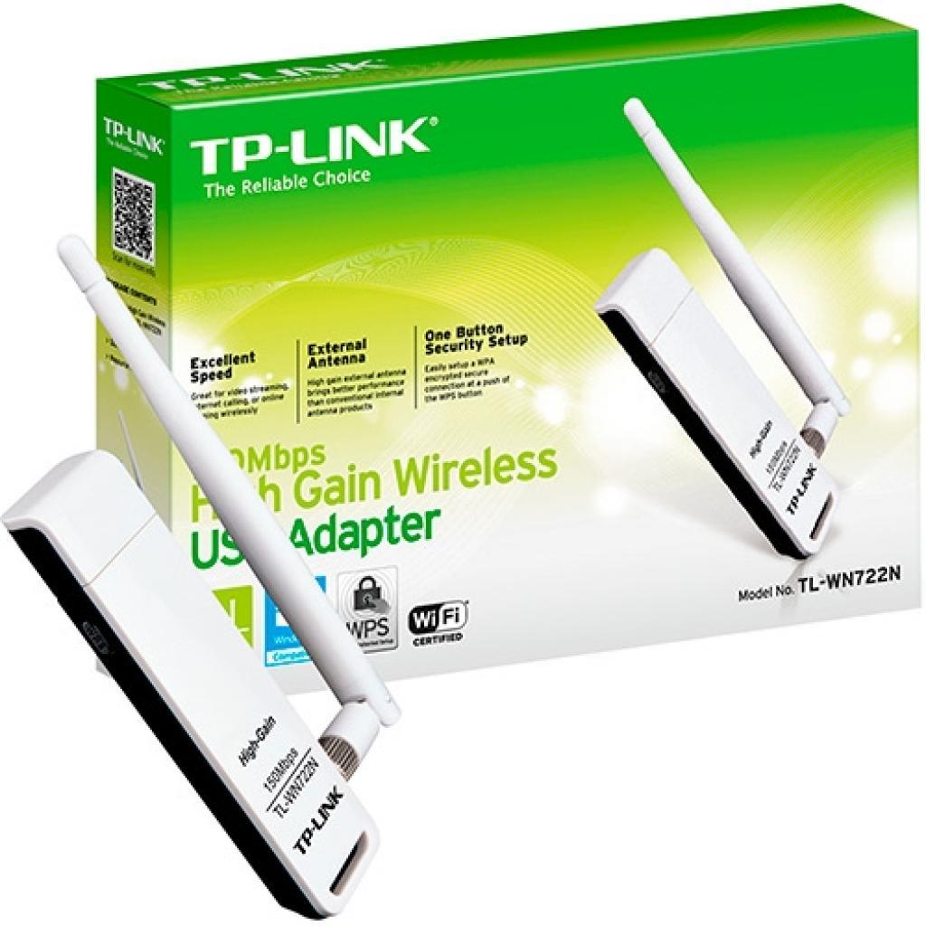 Adaptador USB Tp-Link TL-WN722N 150Mbps Com 1 Antena