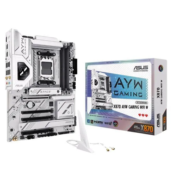 Placa Mãe AMD (AM5) Asus X870-AYW Gaming Wifi W