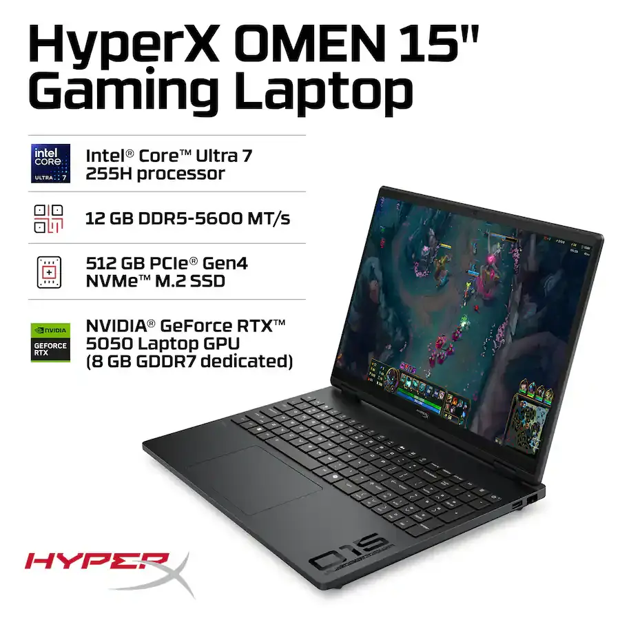 Notebook HP Omen HyperX 15-GA0003DX U7 255H/12/512/15.3"