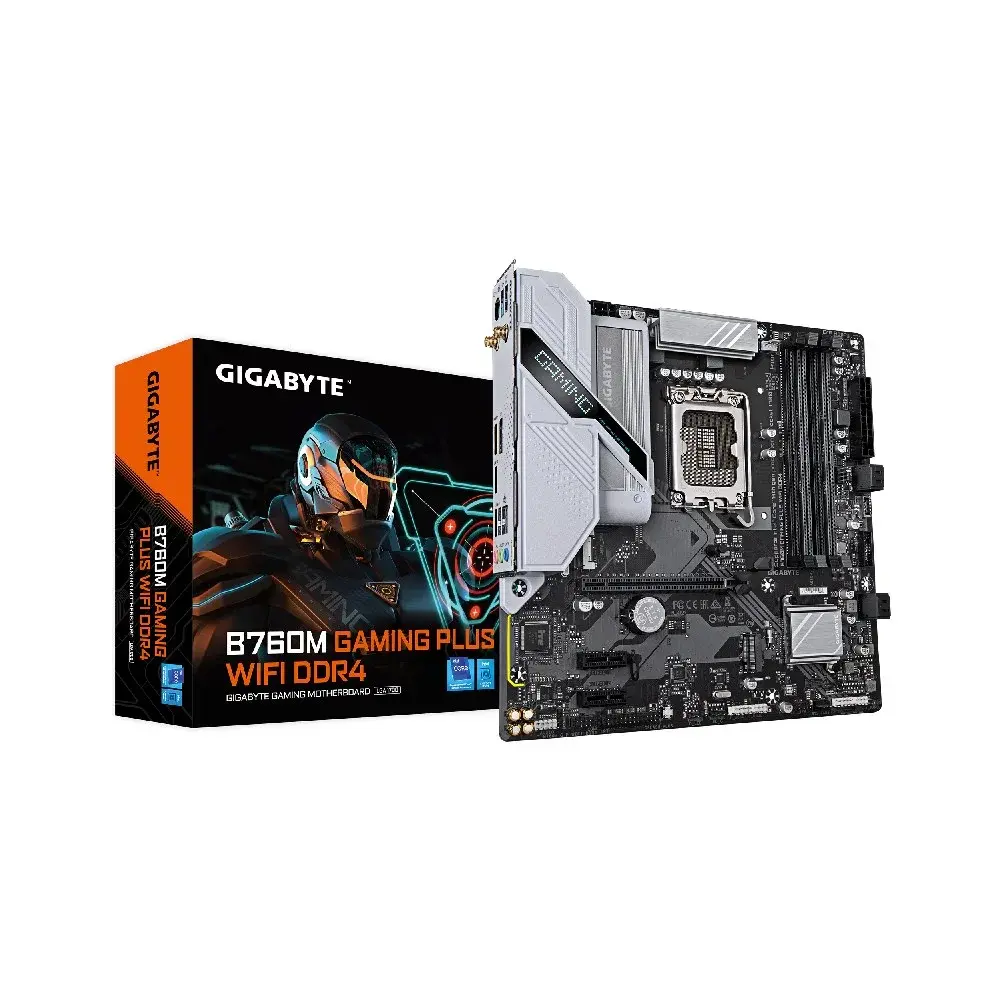 Placa-Mãe Gigabyte B760M Gaming Plus WiFi DDR4 LGA 1700 Micro ATX