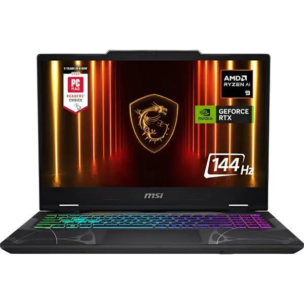 Notebook Gamer MSI Cyborg A15 AI AMD Ryzen 9 270/16GB/1TB SSD/15.6" FHD 144Hz/RTX 5060 8GB/W11H (B2HWFKG-006US)