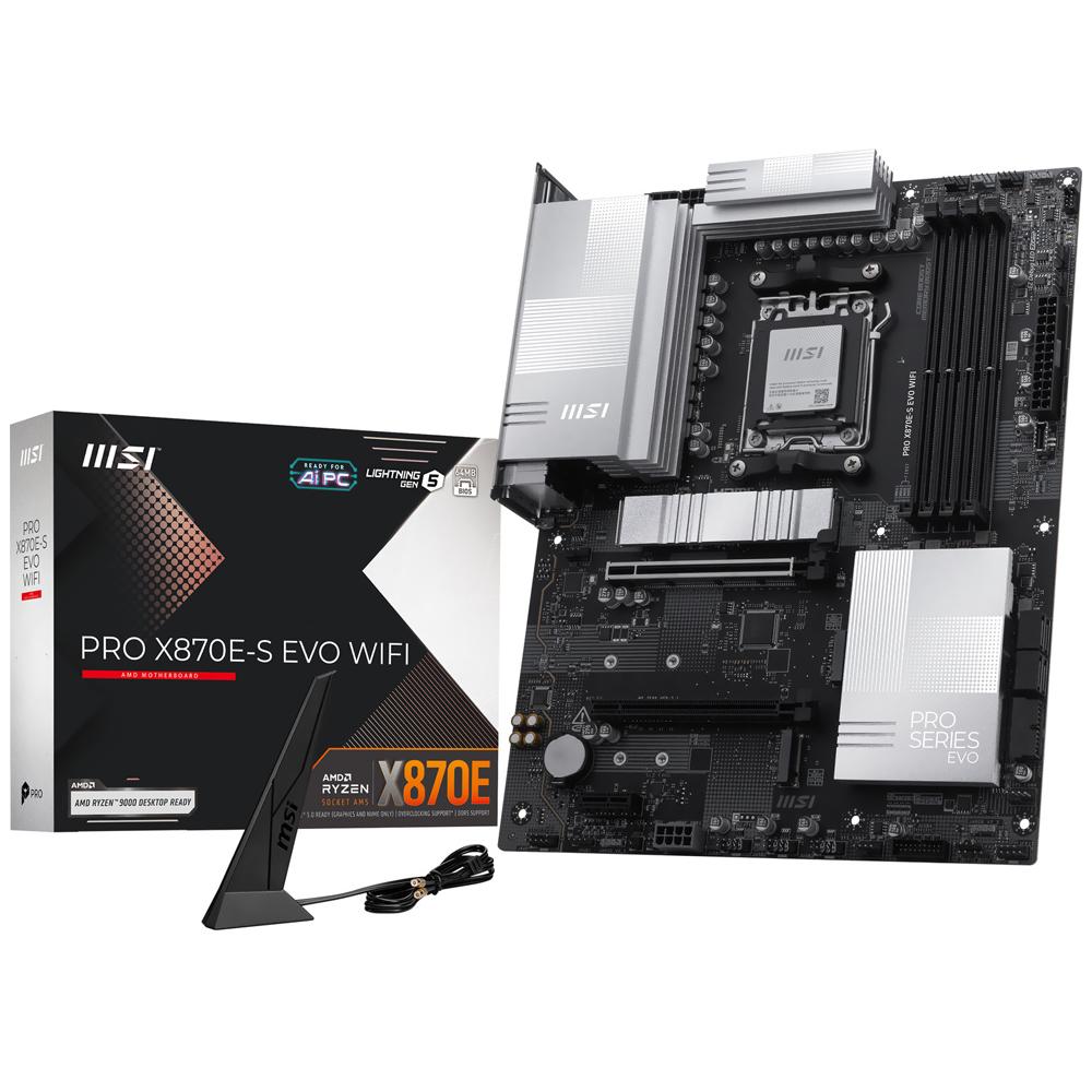 Placa-Mãe MSI Pro X870E-S Evo Wi-Fi, Soquete AM5, DDR5 (911-7E86-006)