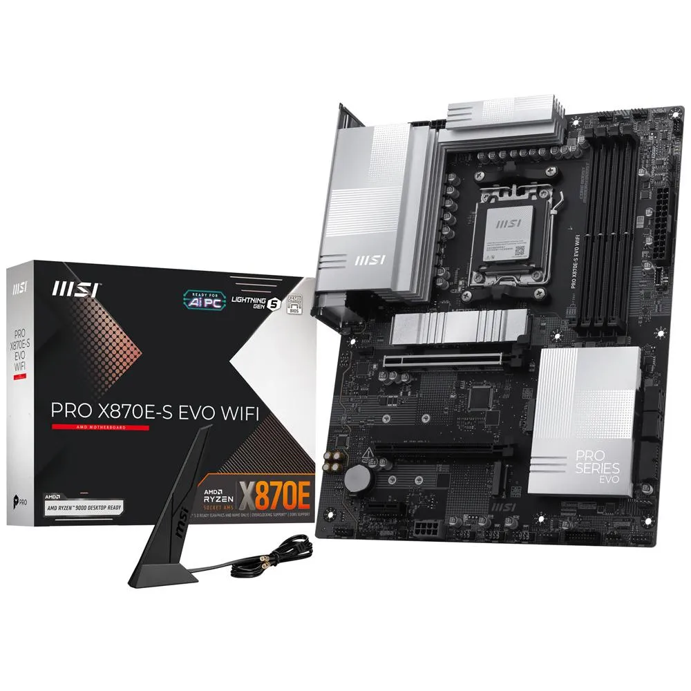 Anúncio: Placa-Mãe MSI Pro X870E-S Evo Wi-Fi Soquete AM5 DDR5 (911-7E86-006)