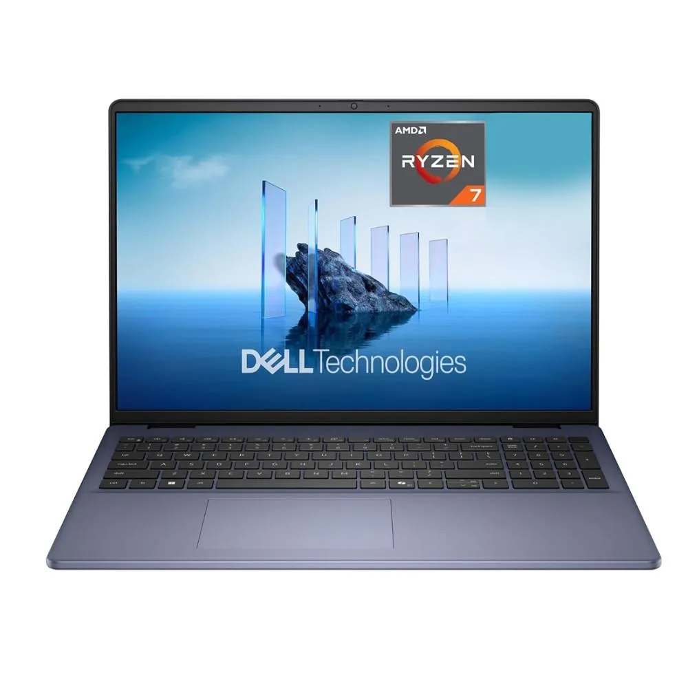 Notebook Dell 16 LDC16256-A049IND-PUS Ryzen 7 250 16" 2K WUXGA 16GB/1TB Win11 Home Inglês - Midnight Blue