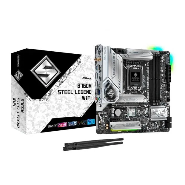 Anúncio: Placa Mãe INTEL 1700 Asrock B760M Steel Legend Wifi B760MSLWIFI DDR5