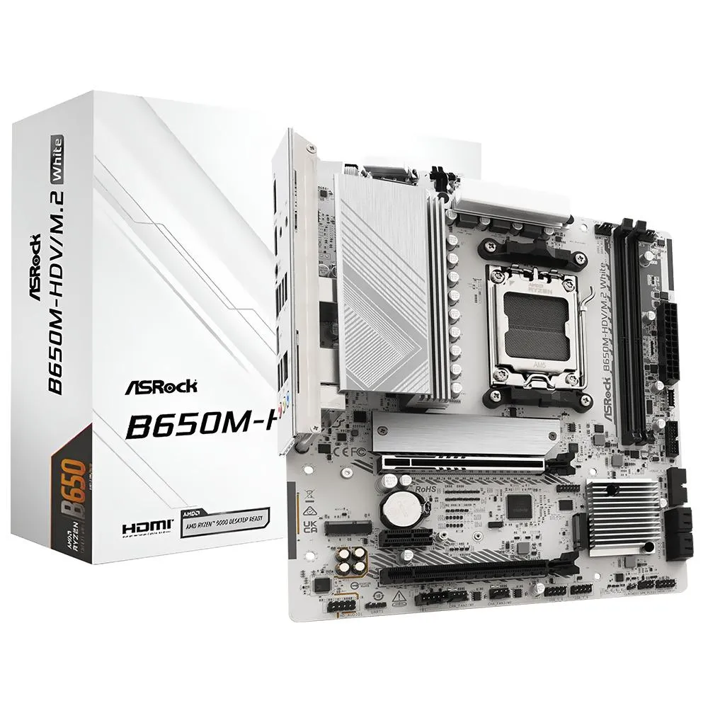 Anúncio: Placa-Mãe ASRock B650M-HDV/M.2 White Socket AM5 / DDR5