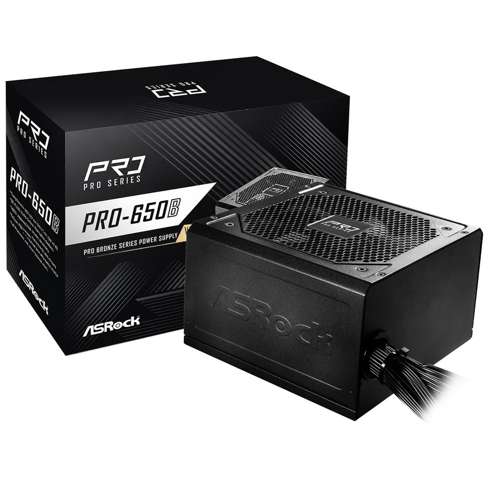 Fonte de Alimentação ASRock Pro-650B V2 80 Plus Bronze (90-UXR065-BNUA2)
