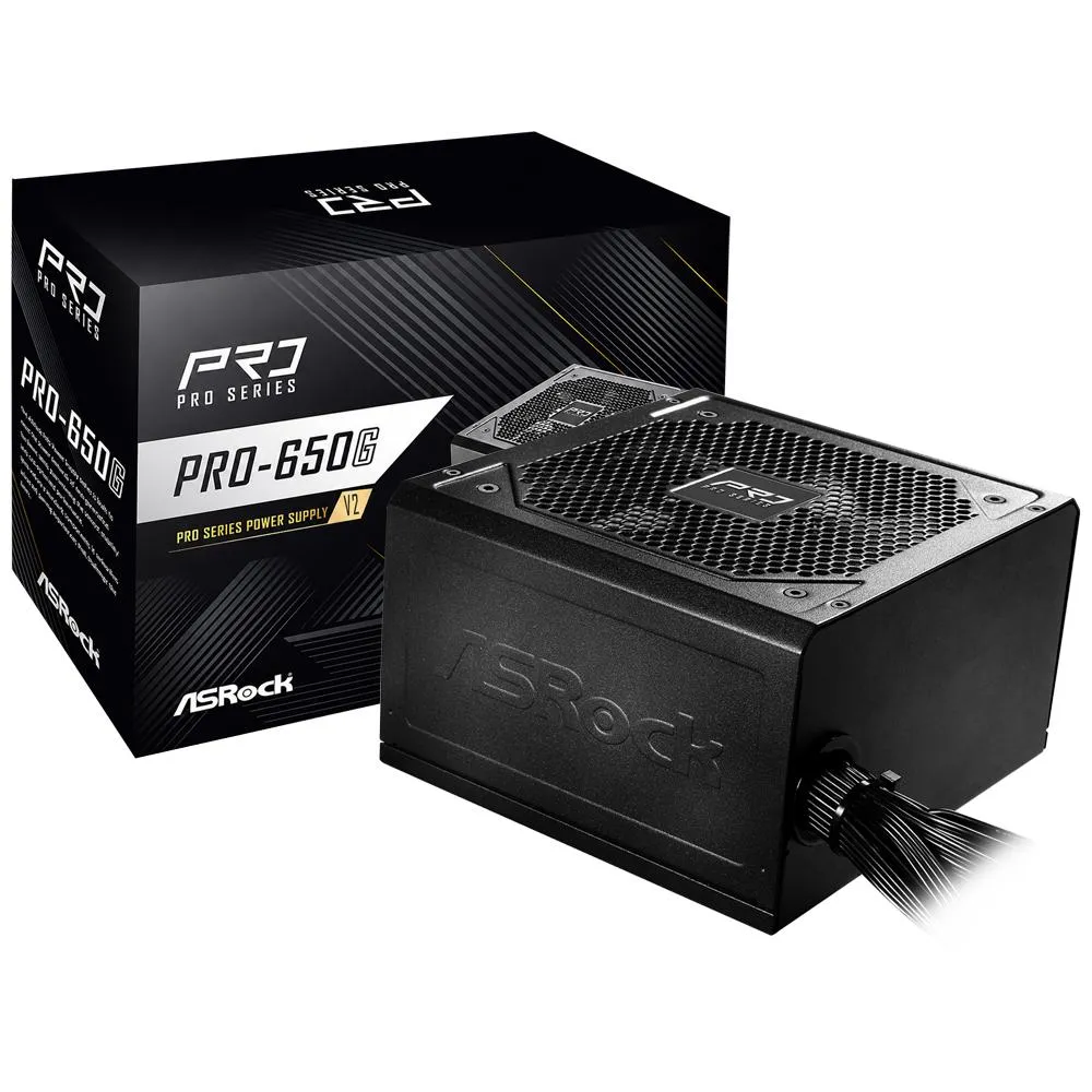 Fonte ASRock Pro-650G V2 650W 80 Plus Gold IVA - 90-UXR065-GNUA2