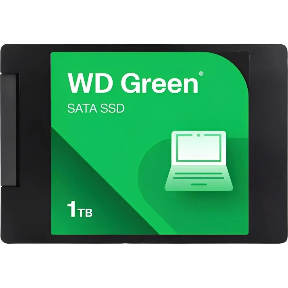 SSD 2.5" Western Digital Green SATA 545/450 MB/S 1 TB - Preto/Verde (WDS100T5G0A)