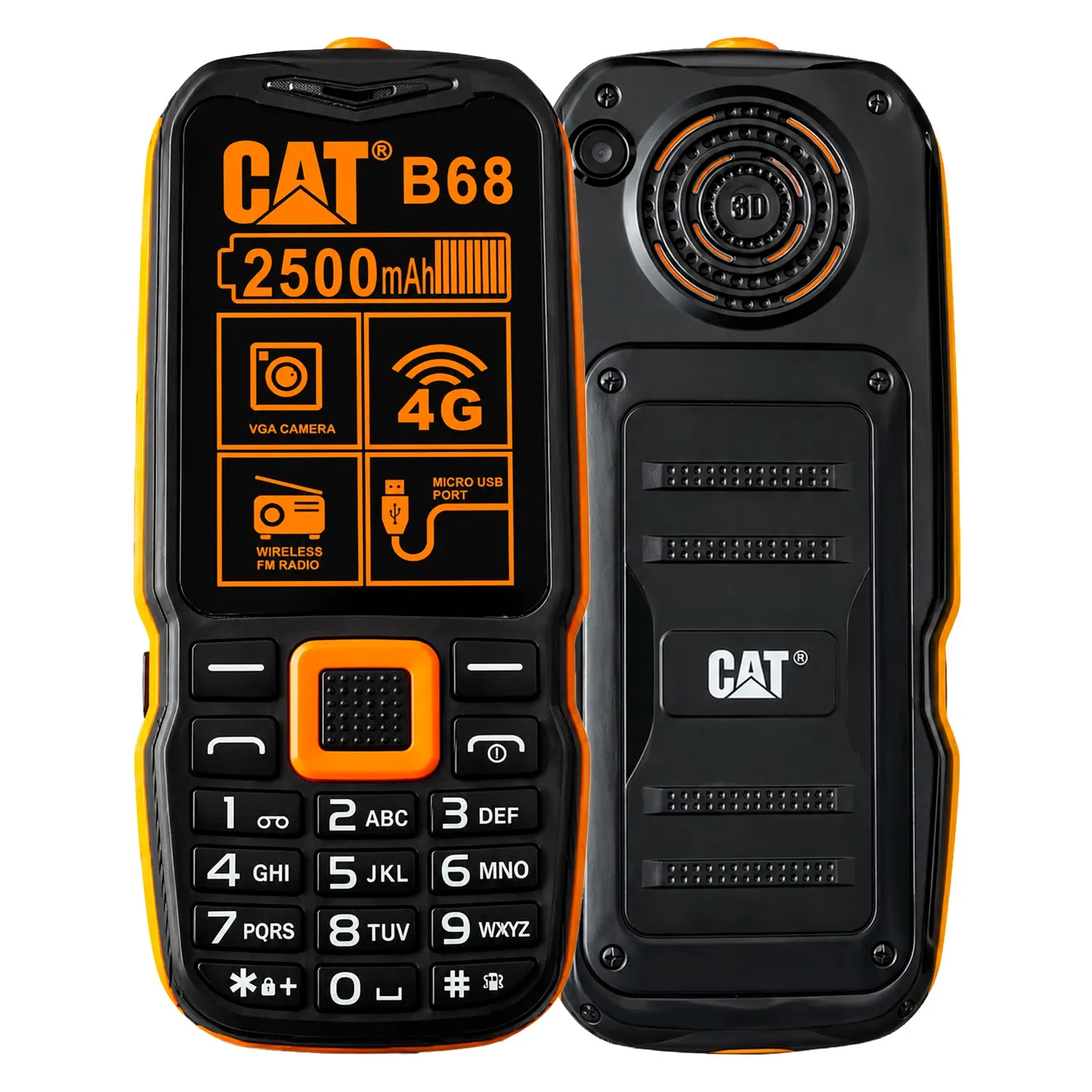 Anúncio: Celular Caterpillar B68 4G Dual SIM Tela 2.4" - Preto e Laranja