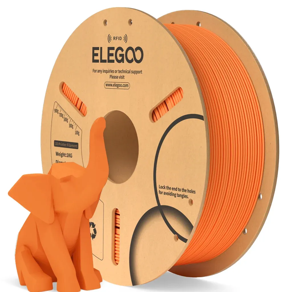 Anúncio: Filamento para Impressora 3D ELEGOO PLA 1kg 1.75mm - Laranja
